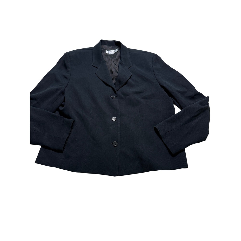 Garfield & Marks Blazer Jacket Womens 16 Navy Blue Vintage 3-Button Career Wear